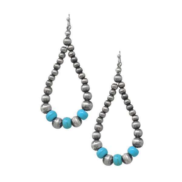 WESTERN NAVAJO  WITH SEMNI STONE EARRING