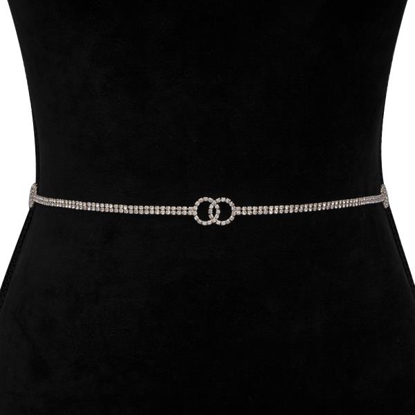 RHINESTONE DESIGN HOOK BELT