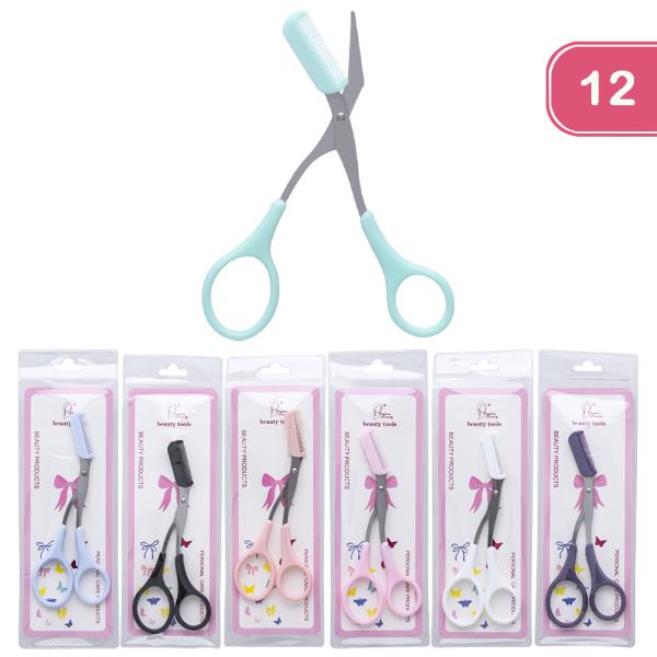 BEAUTY EYEBROW TRIMMER SCISSOR (12 UNITS)