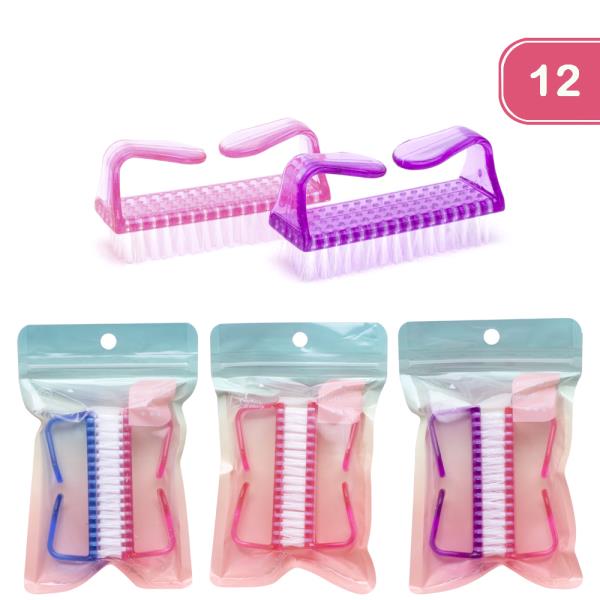 2PC HANDLE GRIP NAIL BRUSH (12 UNITS)
