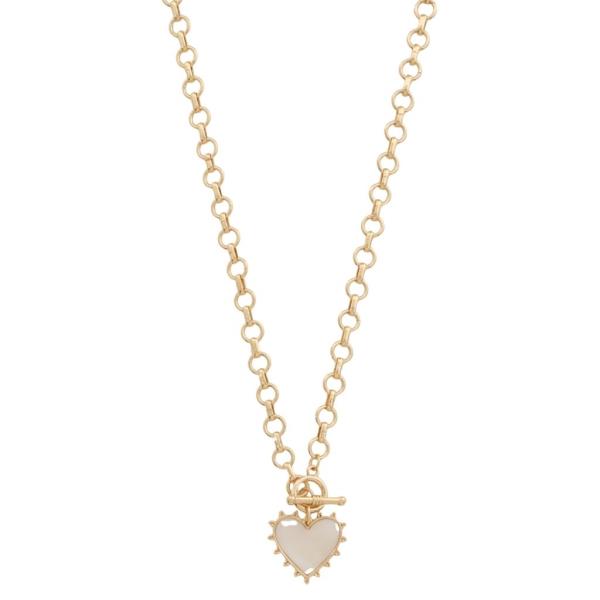 RHINESTONE HEART PENDANT NECKLACE