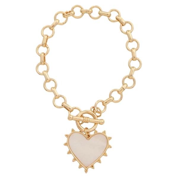 METAL HEART CHARM BRACELET