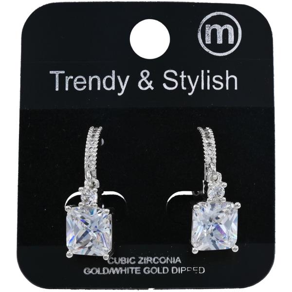CZ DROP EARRING