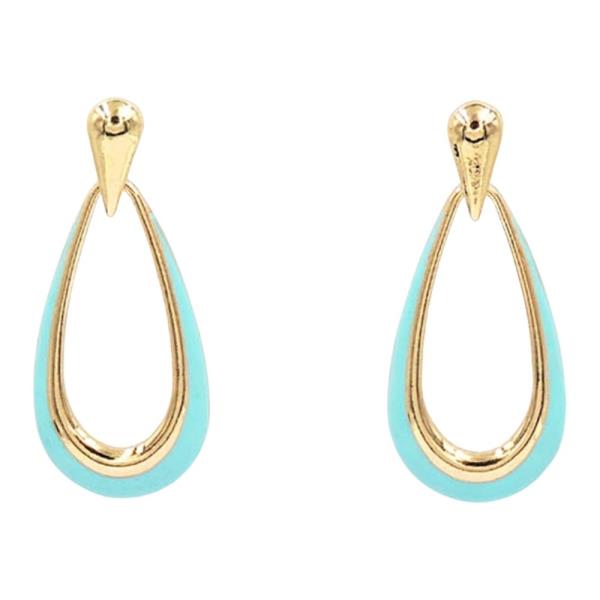 EPOXY COLOR OPEND TEARDROP EARRINGS