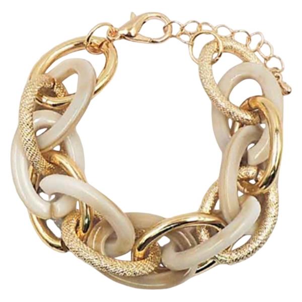 OVAL GOLD MULTI LINKED BRACELET