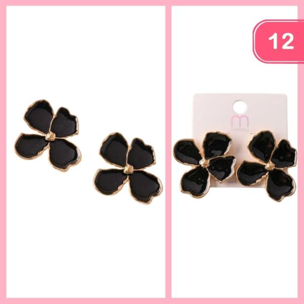 ENAMEL PRIMROSE EARRING (12 UNITS)
