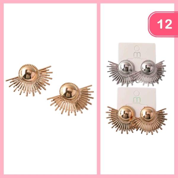 TRIBAL RAY FAN EARRING (12 UNITS)