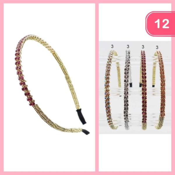 RHINESTONE HEADBAND (12 UNITS)