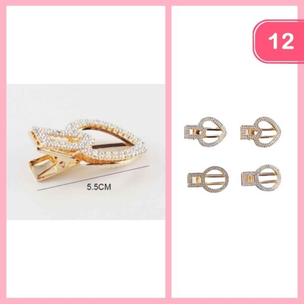 RHINESTONE HAIR  CLIP (12 UNITS)