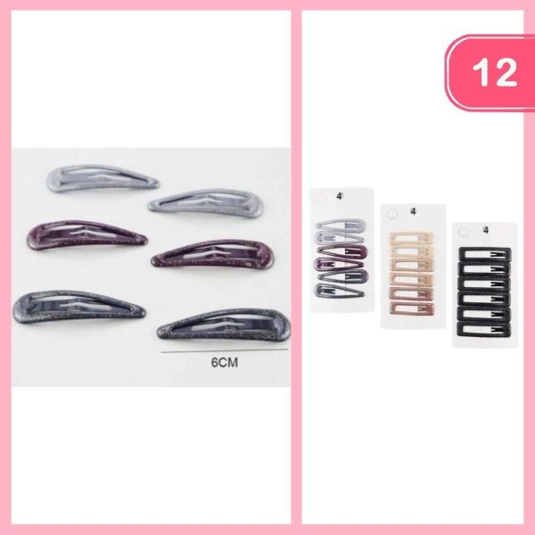 SNAP HAIR CLIP (12 UNITS)