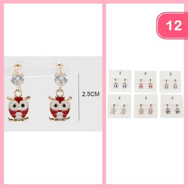 OWL EARRINGS (12 UNITS)