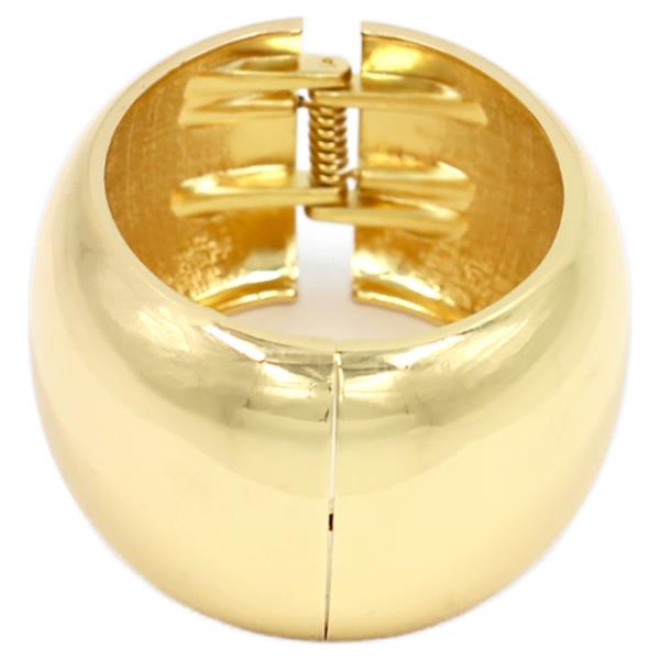 METAL WIDE SPRING HINGE BANGLE BRACELET