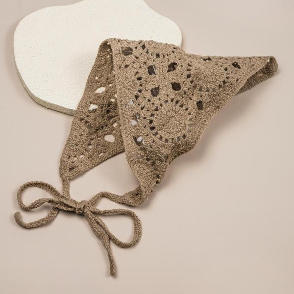 CROCHET LACE TRIANGLE HEAD SCARF