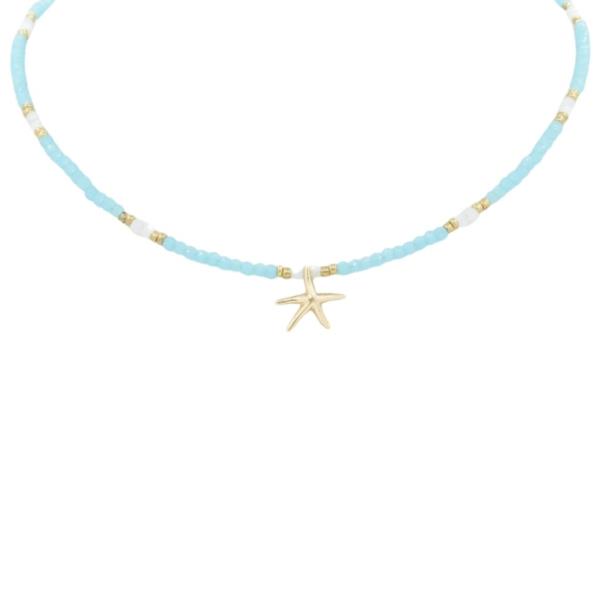 STARFISH CHARM BEAD CHOKER
