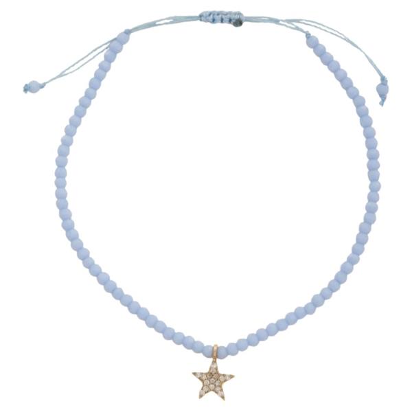 STAR TINY GLASS BEADS FULL TIE BRACELET