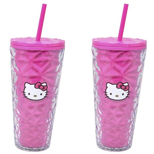 HELLO KITTY PRISM DOUBLE WALL GLITTER WATER BOTTLE