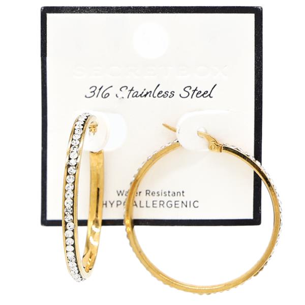 SECRET BOX STAINLESS STEEL EARRING