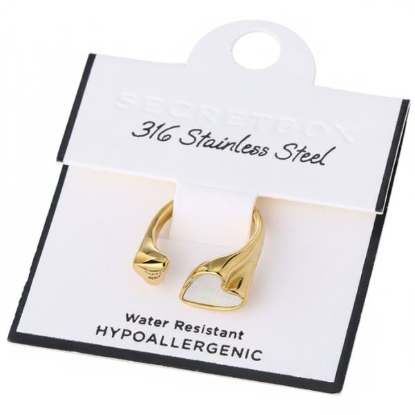 SECRET BOX STAINLESS STEEL HEART OPEN  RING