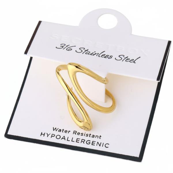 SECRET BOX STAINLESS STEEL OPEN RING