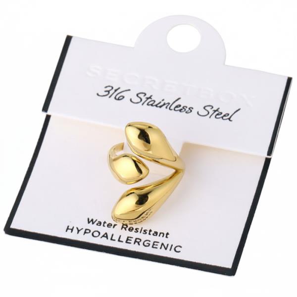 SECRET BOX STAINLESS STEEL OPEN RING