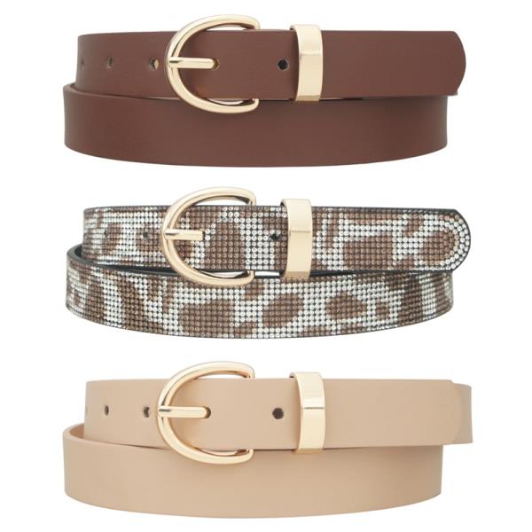 BASIC U BUCKLE TRIO BELT