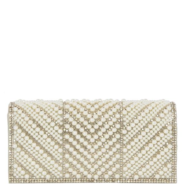 RHINESTONE BEADED EVENING CLUTCH BAG