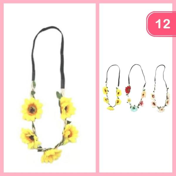 FLOWER HEADBAND (12 UNITS)