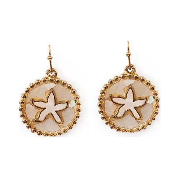 STARFISH ROUND DANGLE EARRING