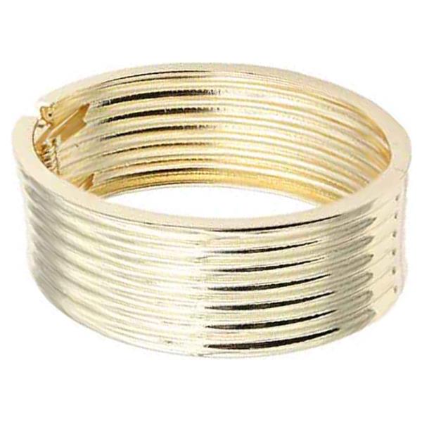 18K GOLD PLATED HINGED BANGLE BRACELET
