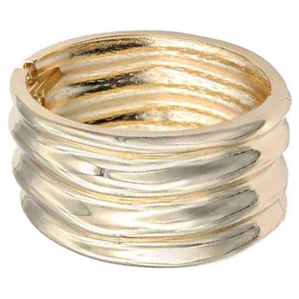 18K  GOLD PLATED HINGED BANGLE BRACELET