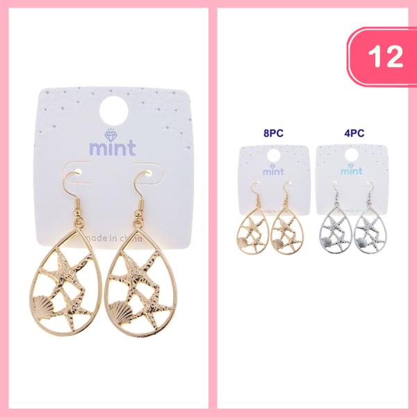 STARFISH DANGLE EARRINGS (12 UNITS)