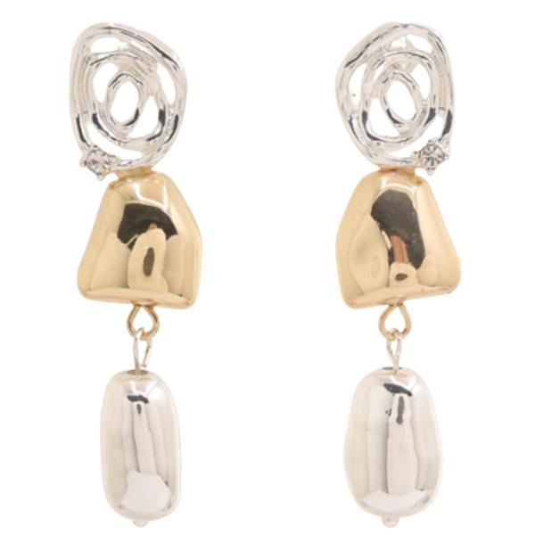 METAL DANGLE EARRING