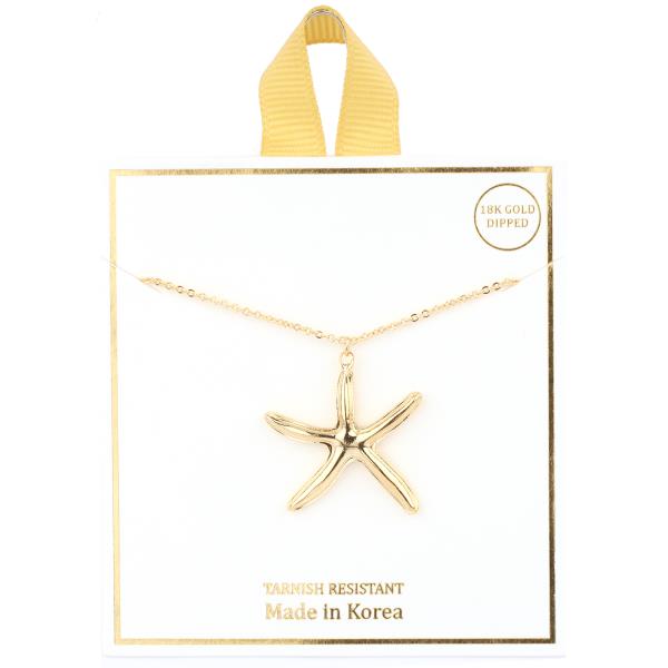 METAL SEA LIFE STAR FISH NECKLACE