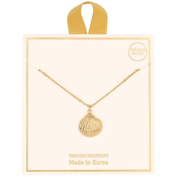 METAL SEA LIFE SHELL NECKLACE