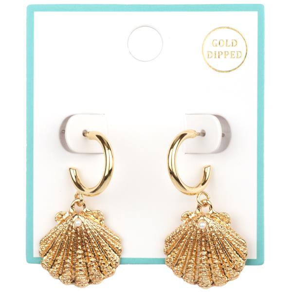 METAL SEA LIFE HOOP EARRING