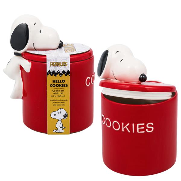 PEANUTS COOKIE JAR W LID