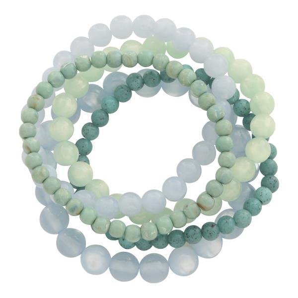 MULTI BEAD STRETCH BRACELET SET
