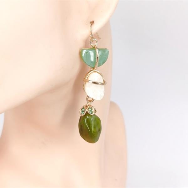 MULTI STONE DROP EARRING