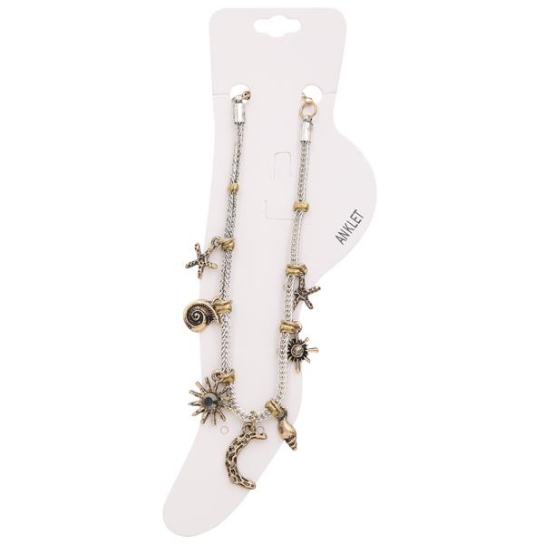 SEA LIFE SUN MOON CHARM ANKLET