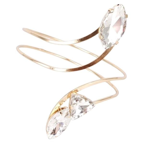 CRYSTAL OPEN ARM CUFF BRACELET