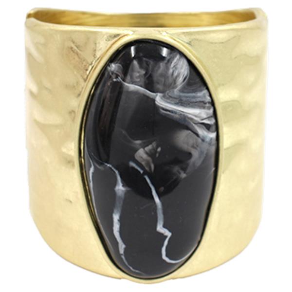 STONE METAL SIGNET BRACELET