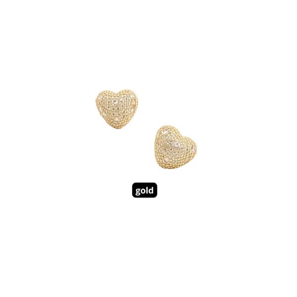 14K GOLD DIPPED WATER RESISTANT HEART PAVE LUX CZ