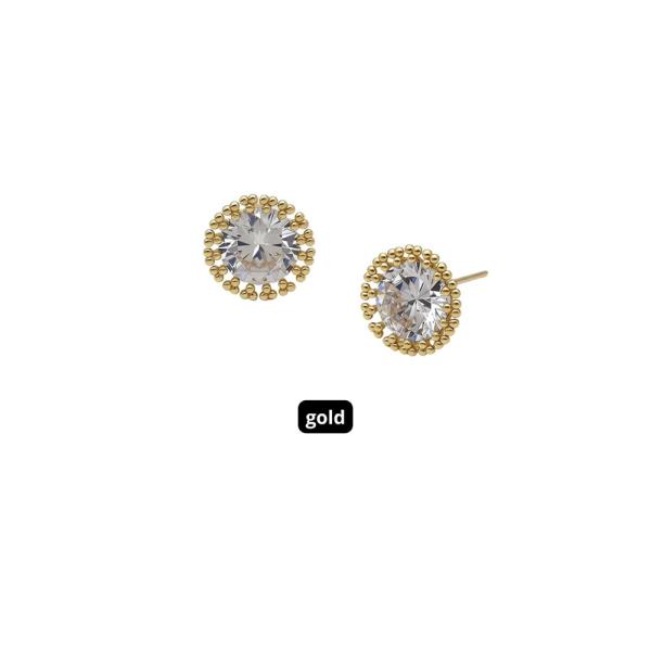14K GOLD DIPPED WATER RESISTANT PLATING IMPERIAL SHINE CZ EARRINGS