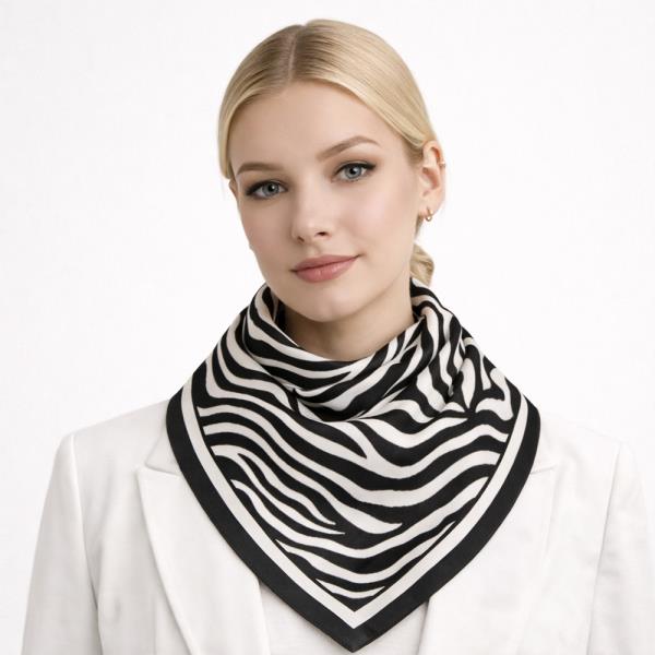 ZEBRA PRINT SQUARE SCARF