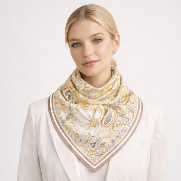 PAISLEY PRINT SQUARE SCARF