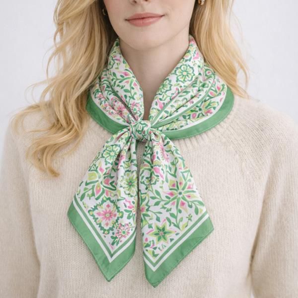 TILE PRINT SQUARE SCARF