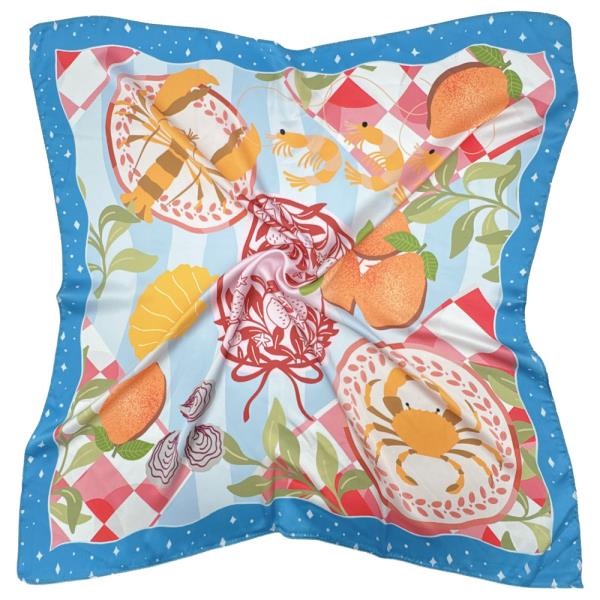 CITRUS PRINT SQUARE SCARF