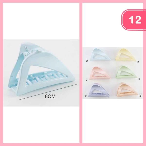 CUTE HAIR CLAW CLIPS (12 UNITS)