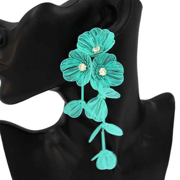 FLOWER PETAL STATEMENT DROP EARRING