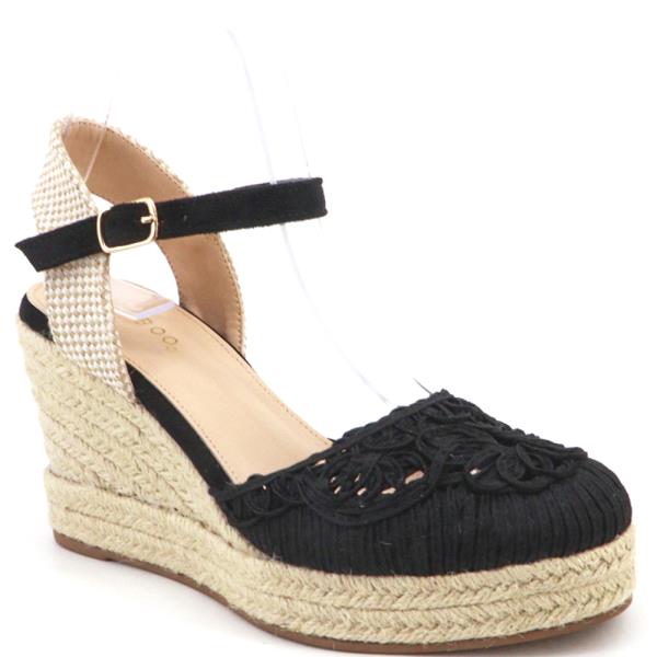 WOVEN FRONT ANKLE STRAP WEDGE 12 PAIRS